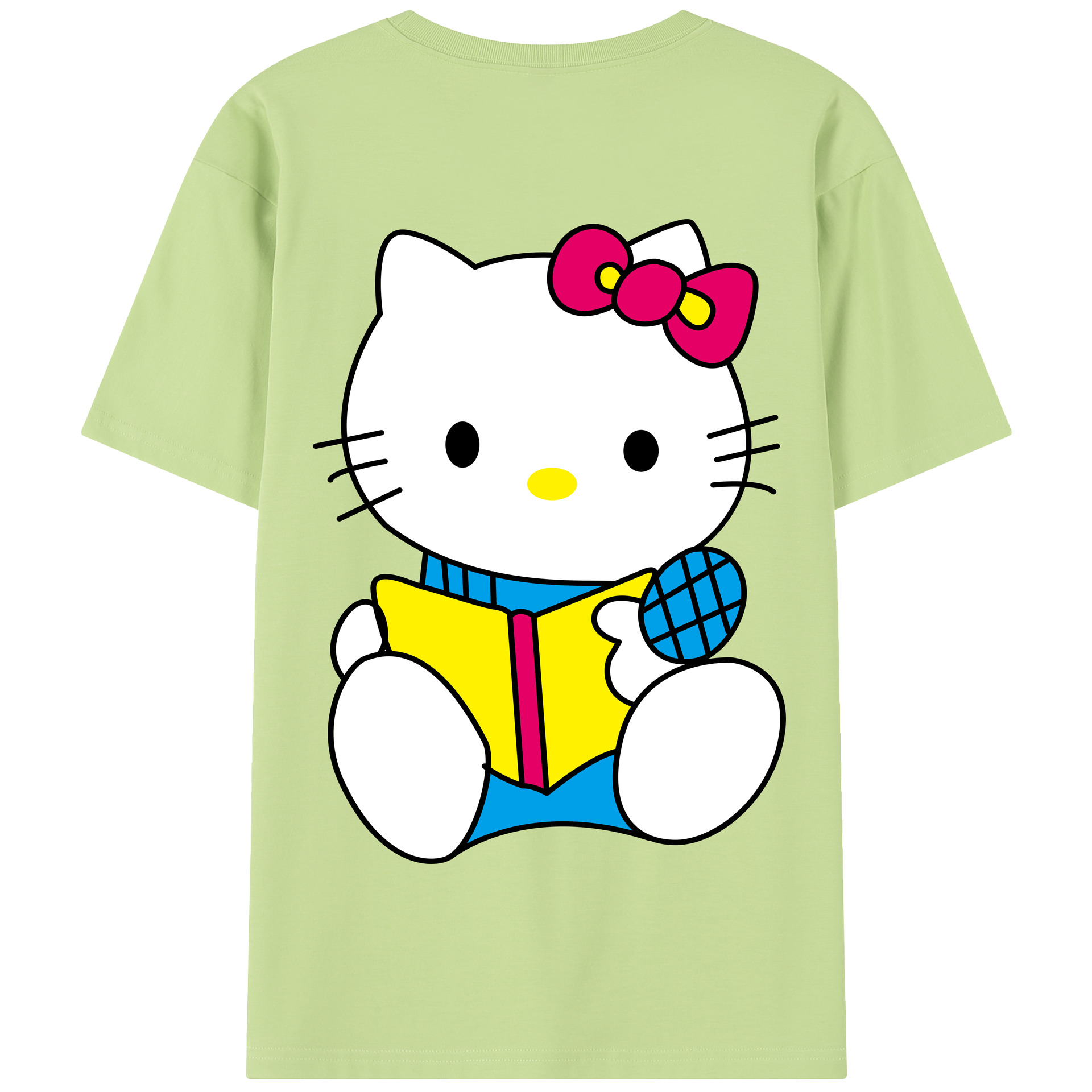 （画像用） Hello Kitty ハローキティ 綿100％半袖Tシャツ（背面プリント）